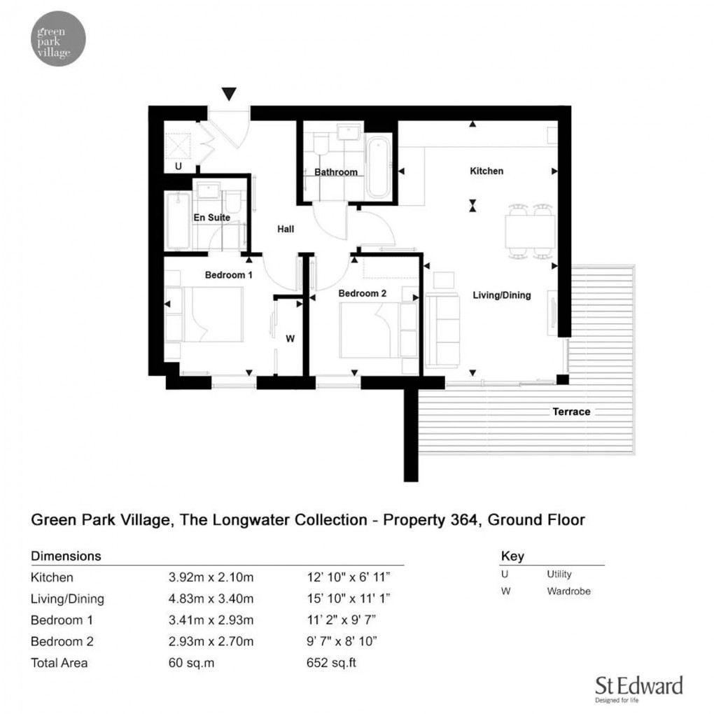 Floorplan for The Longwater Collection, Reading, RG2