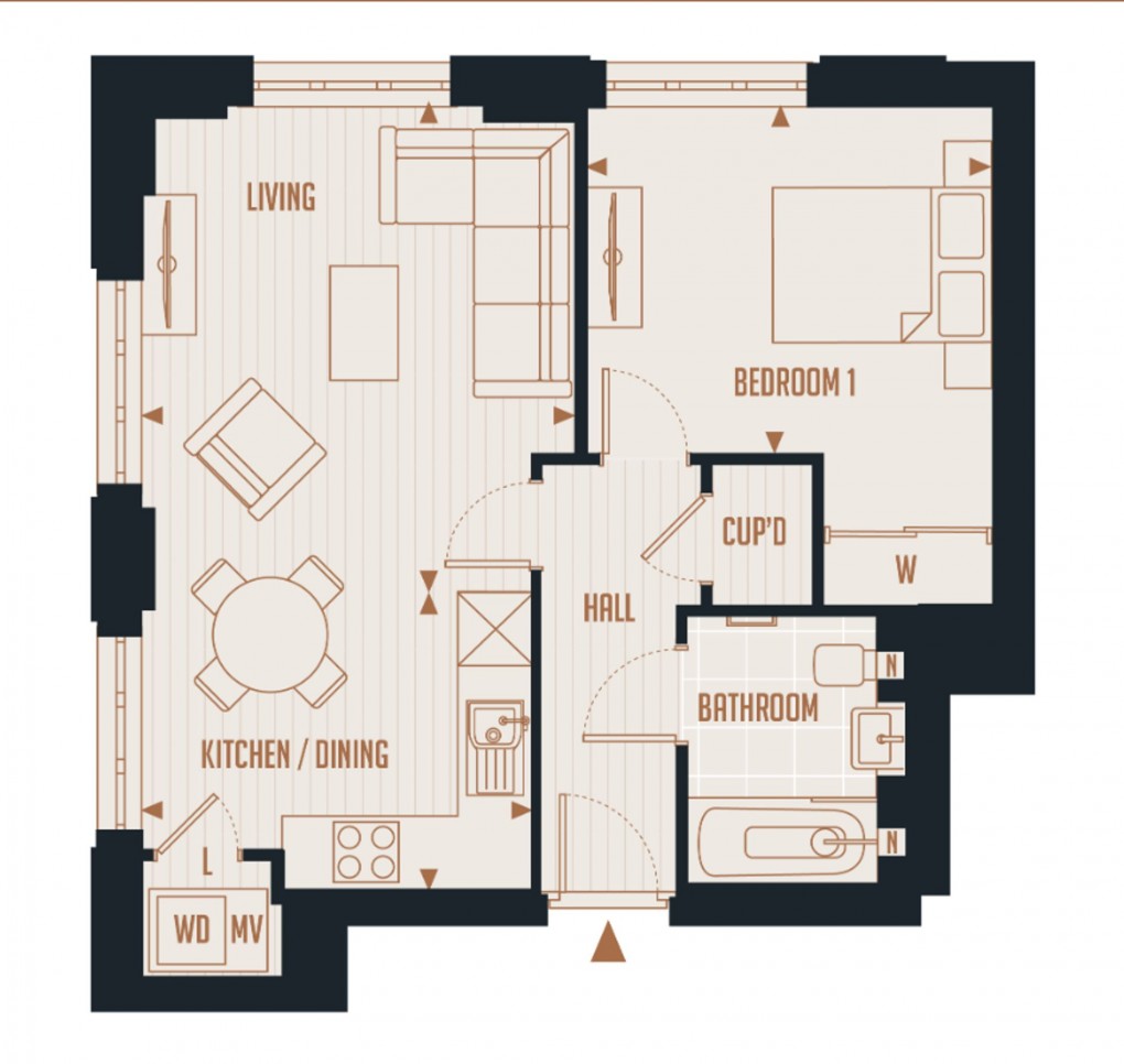 Floorplan for Station House, Reading Riverworks, RG1