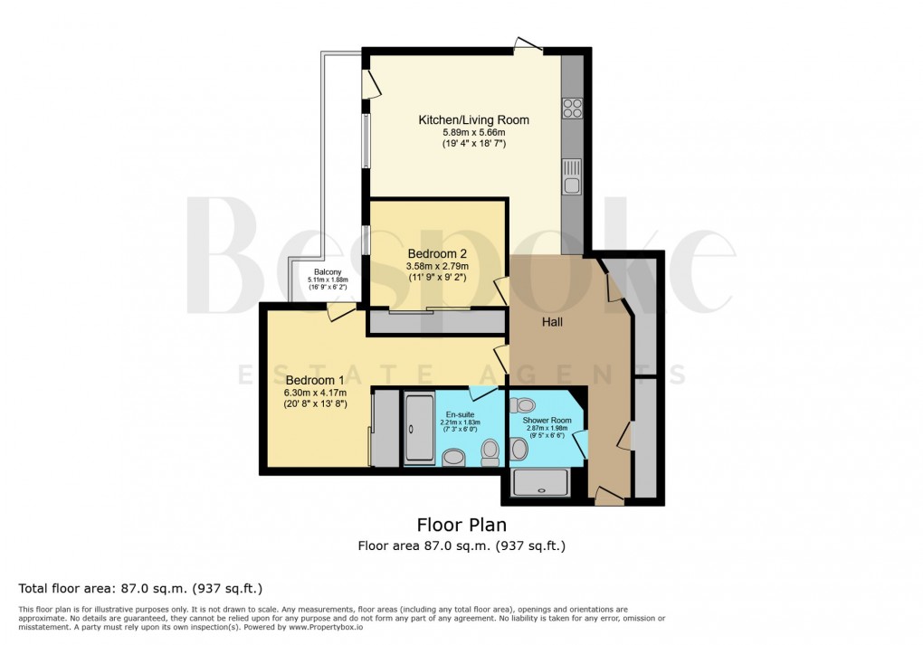 Floorplan for Berkeley Avenue, Reading, RG1